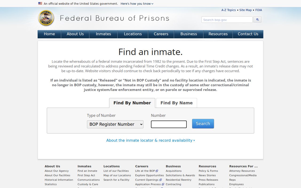 Federal inmate locator for Adams County criminal history searches