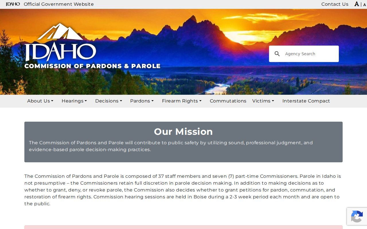 Adams County criminal history parole commission resources