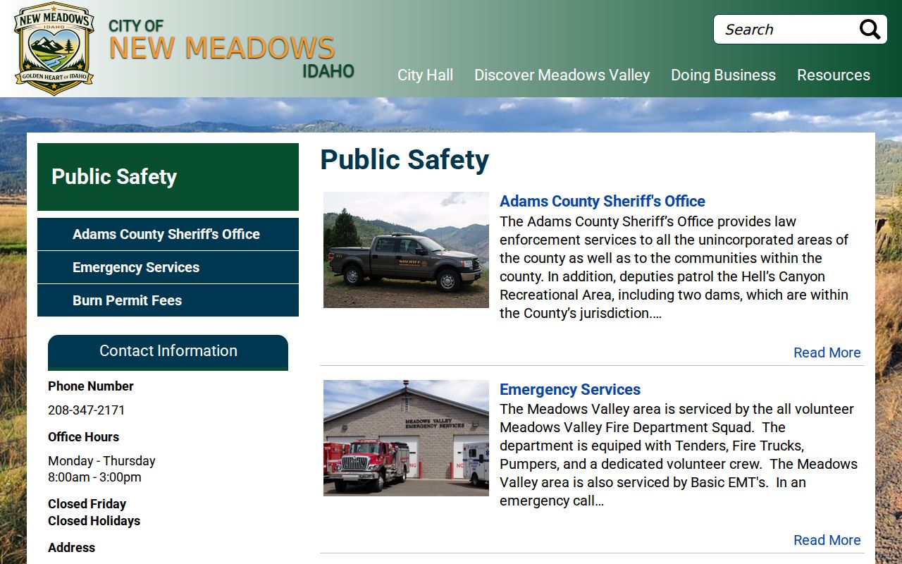 New Meadows public safety routing for criminal records